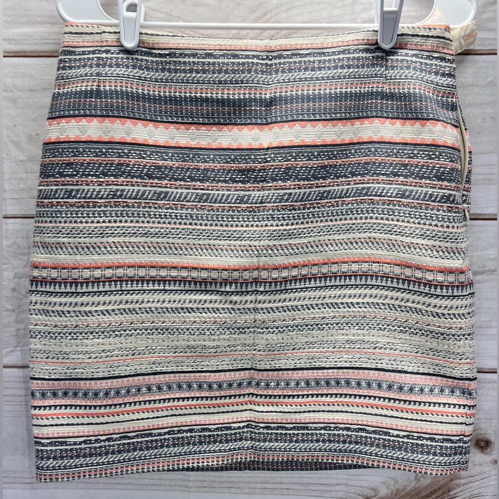 Dalia Size 6 Womens Multi-Color Tribal Pattern Skirt with Polyester Liner